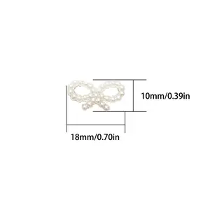 10Pcs Soft Pottery Beads Bowknot Nail Art Jewelry Handmade Hair Clip Drop Filling Decoration Accessories Hollow Out 3D