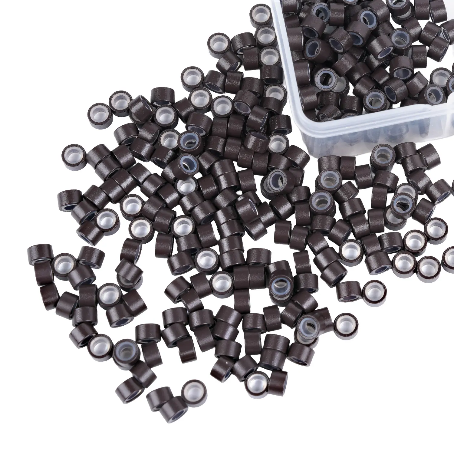 GOO GOO HAIR Micro Beads for Hair Extensions 300 Pcs 5mm Silicone Lined Beads Black Dark brown Blonde Microbeads for DIY Hair Styling summer hairstyles #summerwins #SummerFinds