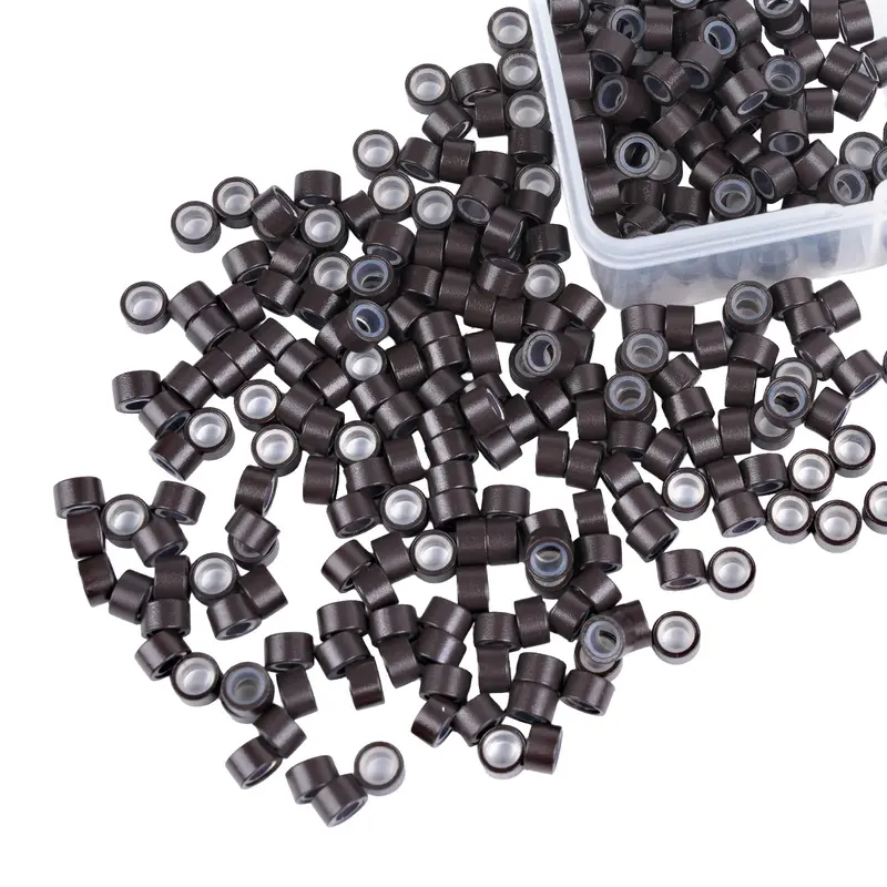 GOO GOO HAIR Micro Beads for Hair Extensions 300 Pcs 5mm Silicone Lined Beads Black Dark brown Blonde Microbeads for DIY Hair Styling #sohochic #TikTokShopFallDealsForYou