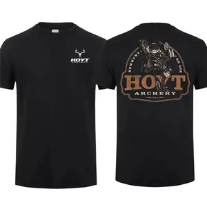 Hoyt Archery Hunting T-Shirt, Bowhunter Outdoor Graphic Tee, Archery Tactical Gear Shirt, Casual  Cotton Short Sleeve Crew Neck Top, Made in USA, Unisex Fit for Men and Women, Comfortable Daily Wear, Perfect Gift for Archery & Hunting Lovers