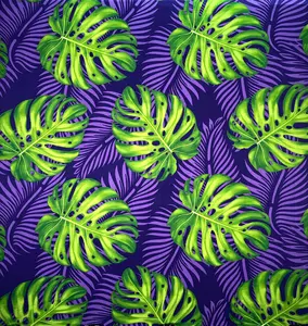 Monstera Dypsis Lutescens Leaves Peachskin Fabric | Islands Fabric