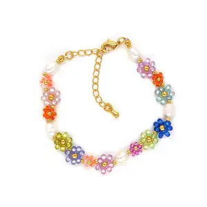 Daisy Beaded Bracelet