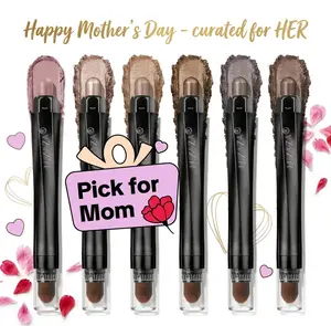 LUXAZA 6PCS / 10PCS Eyeshadow Stick,Shimmer And Matte Brown Metallic Cream Eyeshadow Pencil Crayon with Smudge-proof & Waterproof, Eye Brightener Stick Cream Eyeshadow Stick Set Makeup Cosmetic Christmas gifts #Valentine's Day gift