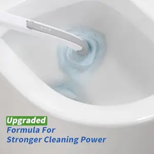 Disposable Toilet Brush - Toilet Bowl Cleaner, Toilet Cleaning Supplies, Toilet Brush with Holder, 14 Refills for Deep Cleaning and Hygienic Bathroom Maintenance