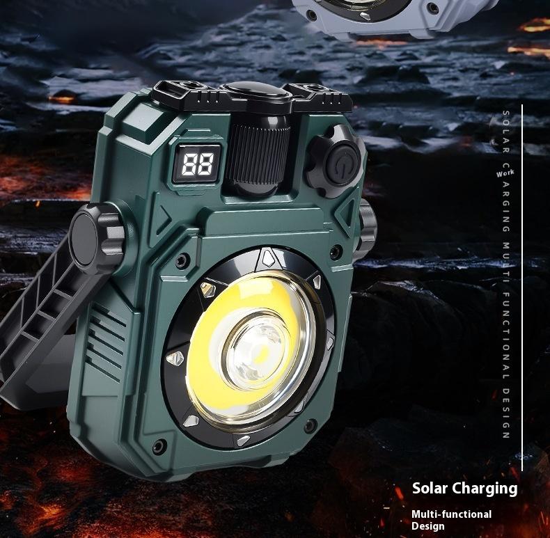 WorkLight Camping Light With Built-in Power Supply, Type-C Rechargeable, Outdoor Light, Multiple Light Sources, Dimming, Emergency Transition, Rainbow Cycle Multi-functional Flashlight.