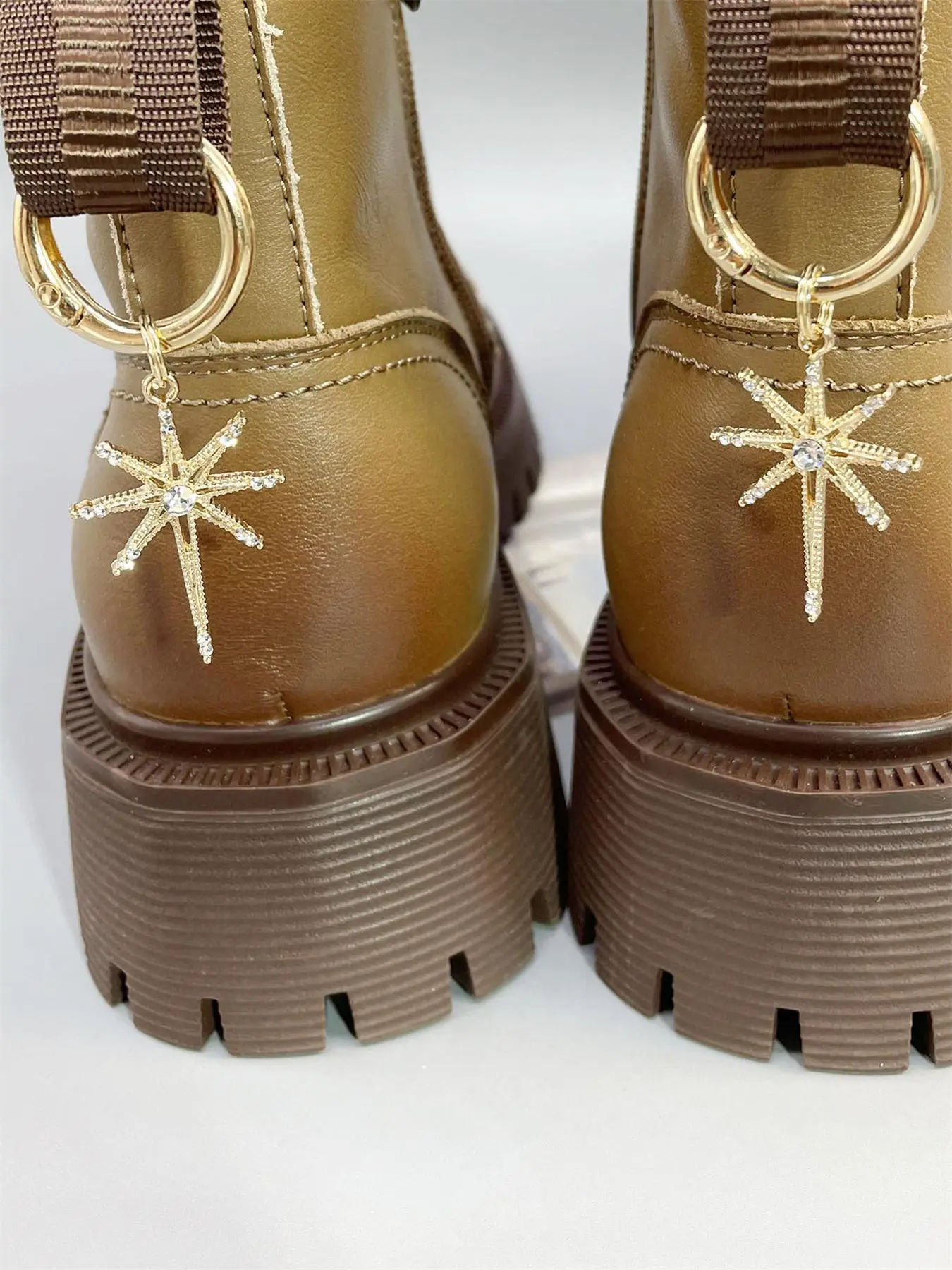 Rhinestone Decorated Star Shaped Shoes Charms, 2pcs Bling Shoe Charms Casual Trend Shoes Charm for Boots Decoration, Decorative Shoe Accessories for Women & Girls
