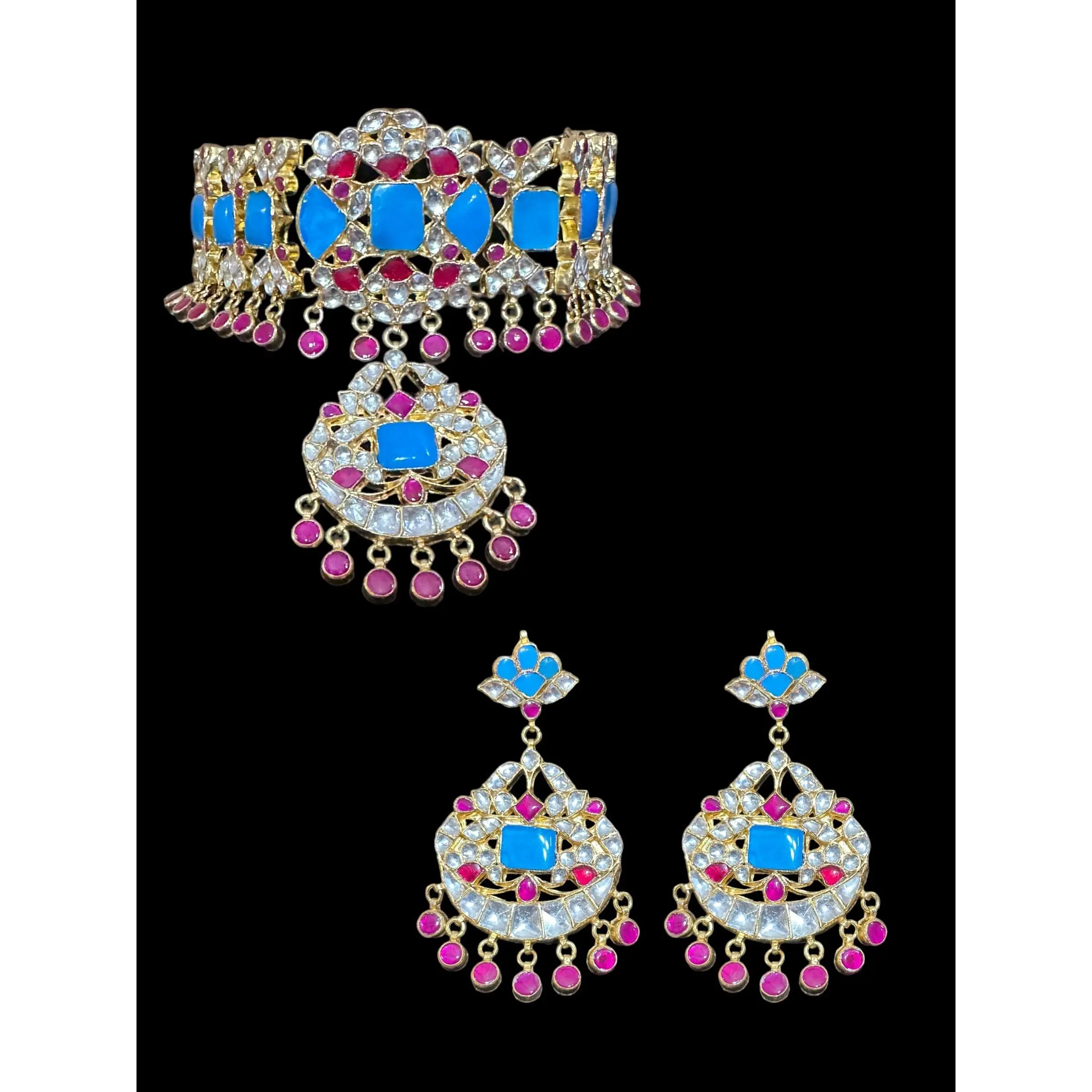 C262 Neeraja kundan choker set ( READY TO SHIP )