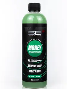 SB3 Money Ceramic Quick Detailer - Liquid Car Care Solution for Enhanced Gloss & Protection - No Streak Formula - Spray & Wipe for All Finishes