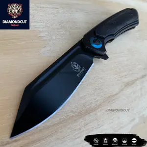 8" Tactical Cleaver Pocket Folding Knife Outdoor Camping Hunting Durable 3cr13 EDC Folding Knife Compact, Razor Sharp Edge, Versatile
