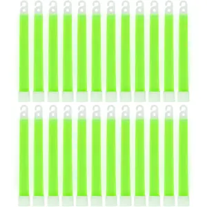 MediTac Green Glow Stick - Bright 6" Snap Sticks With 12 Hour Duration