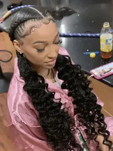 28 Inch Long Body Wavy Braid Wigs for Women, Gorgeous Fluffy Wigs with Baby Hair, Synthetic Braided Lace Wigs for Party, Daily Use, Knotless Braided Wig