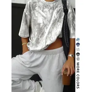 Neutral camouflage printed slim fit T-shirt, short sleeved street casual top, full body pattern design, simple and minimalist style, suitable for daily wearRAIMENTRY