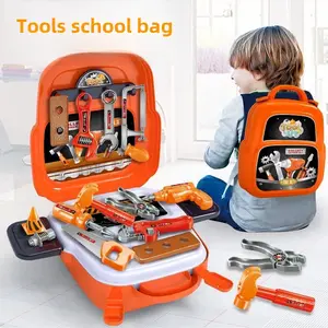 Kids Tool back,Drill&Tool Box pretend toy,Durable&Portable Fun tool set for kids birthday gifts,thanksgiving ,Christmas gifts set,play set
