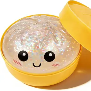 Dumpling Squishy Stress Relief Toy,TPR Material,Cute Steamer Box Packaging,Summervibes Gift for Kids & Anime Fans