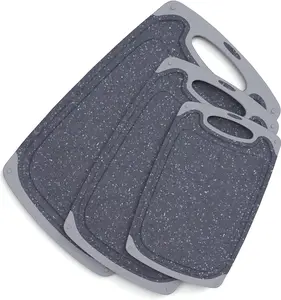 Kitchen Cutting Board (Set of 3),Professional Chopping Boards Sets,Dishwasher Safe Cutting Boards With Juice Grooves & Carrying Handle & No BPA