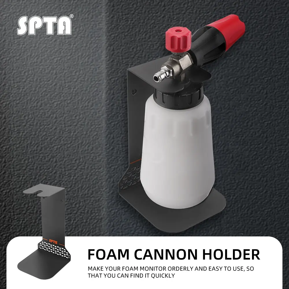SPTA Universal Foam Cannon Holder ,Snow Master Foam Canon Holder ,Premium Car Detailing Accessories and Supplies,Foam Cannon Holder-for Foam Cannon,Pressure Washer Nozzle Tip and Pressure Wand Extension Storage Rack