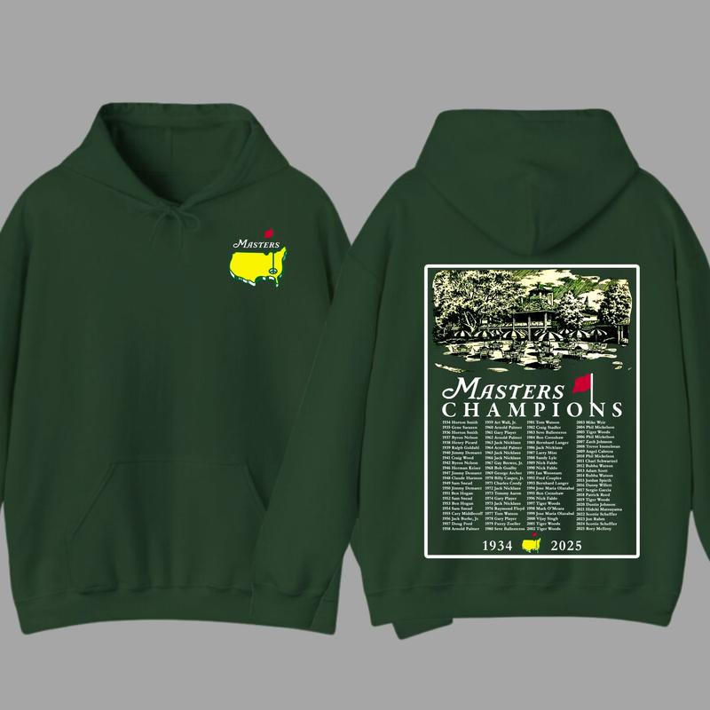 2025 Masters Tournament Augusta 91 Years Hoodie, Golf Tournament T-shirt, Masters Golf T-shirt, The Masters Golf Cup Tee For Men, Gifts For Men, Casual Streetwear Top