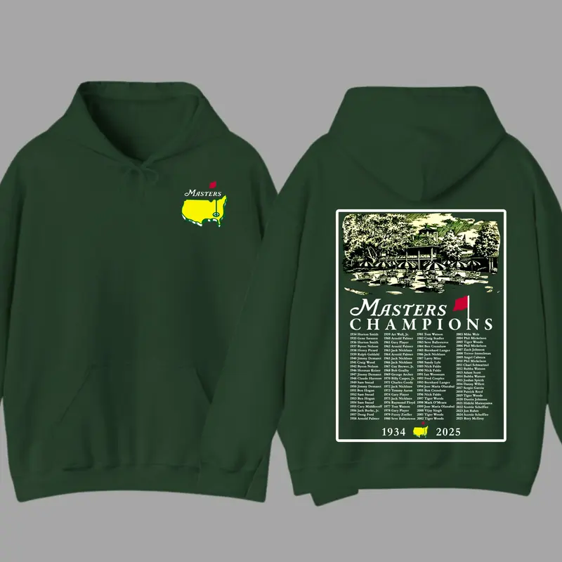 2025 Masters Tournament Augusta 91 Years Hoodie, Golf Tournament T-shirt, Masters Golf T-shirt, The Masters Golf Cup Tee For Men, Gifts For Men, Casual Streetwear Top