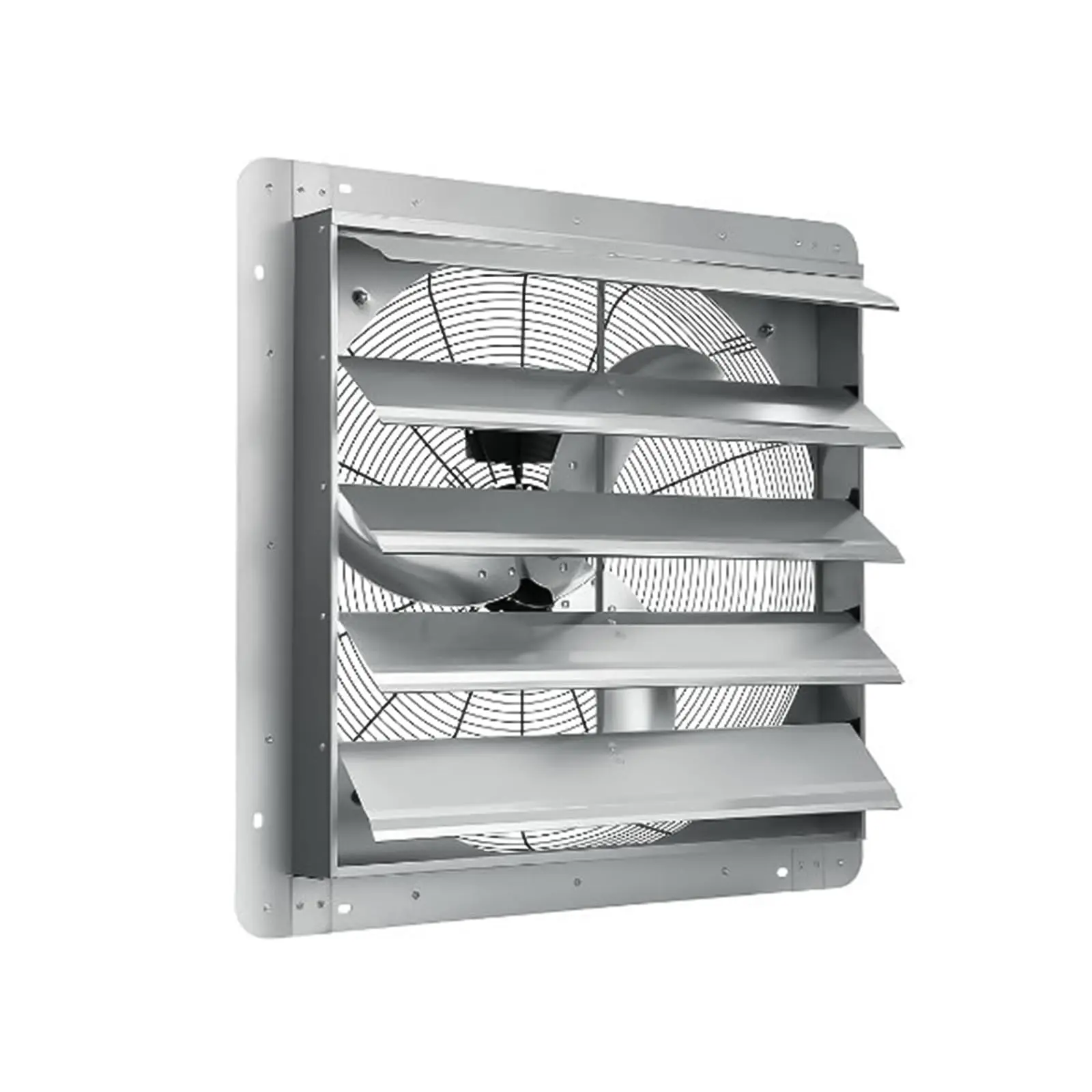 Gaomon 24" Industrial Aluminum Wall-Mounted Shutter Exhaust Vent Fan, Auto Shutter, Thermostat, Variable Speed Controller, 3500 CFM 1500 RPM High-Speed Low-Noise Paint Booth Fan