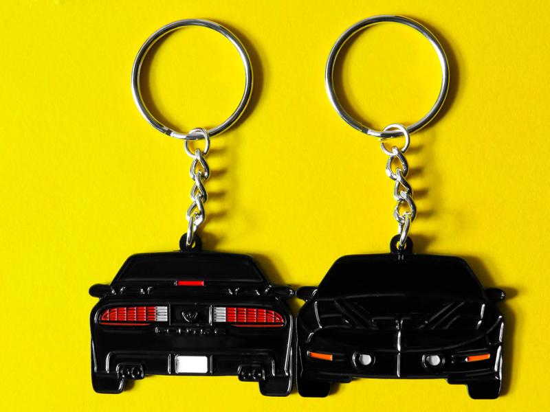 Pontiac Trans Am Keychain 2-SIDED 1993-1997 Firebird Accessories Key Ring Cool & Unique Gifts For Enthusiasts, Car Guys, Muscle Car Lovers Dad, Him,
