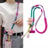 Mobile phone lanyard, Cellphone Lanyard, women's style, cross-body strap, can be worn around the neck or wrist, Multi-functional, woven cord, light and fresh, perfect for outdoor travel, hiking