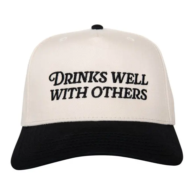 Drinks Well With Others Two-Toned Vintage Hat