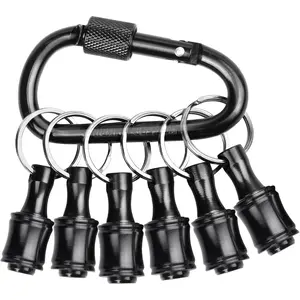 6 count  Bit Holder,Hex Drill Bit Holder for  Driver Drill Bit, Bit Holders for Tools and Gifts for Men,Black