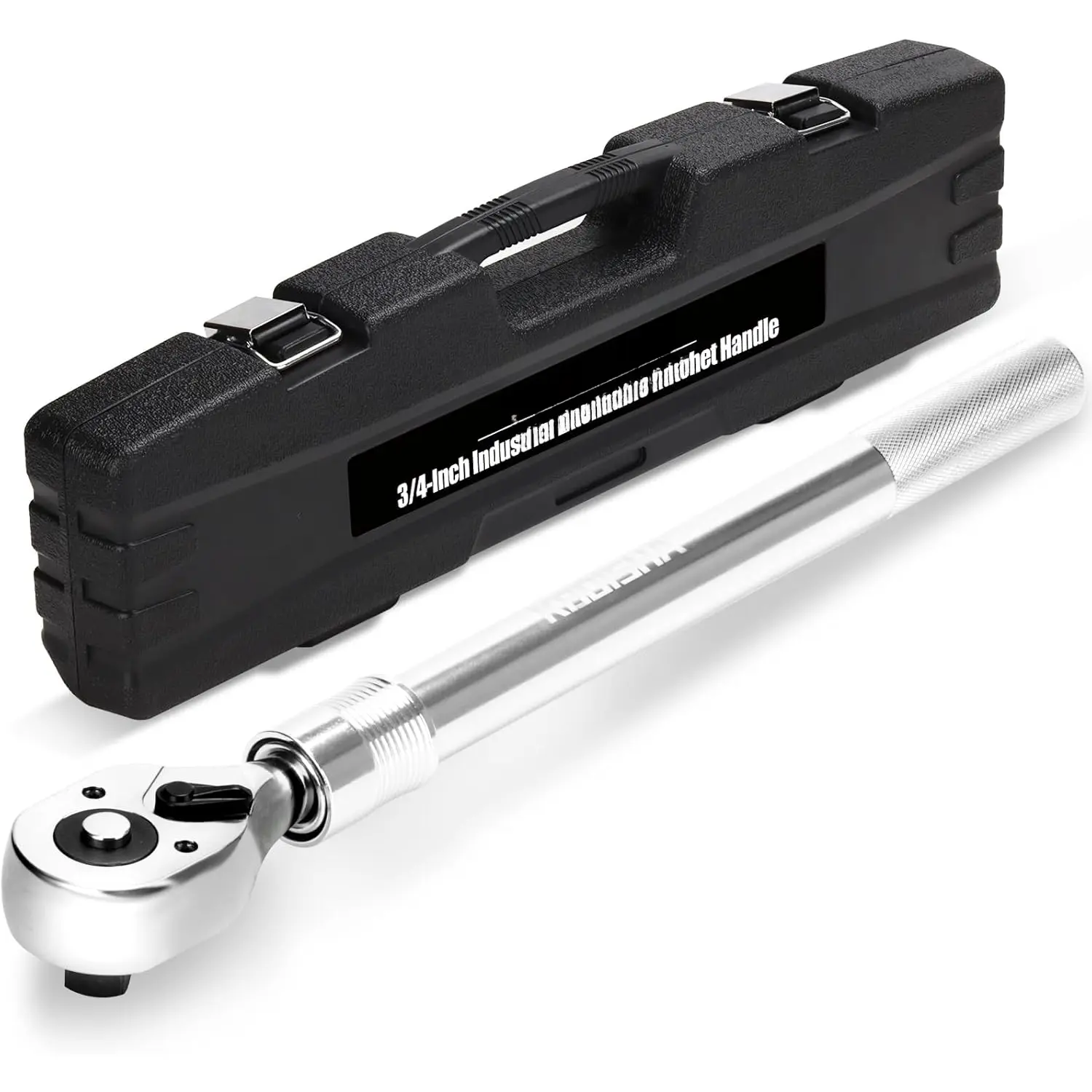 3/4-Inch Drive Extendable Ratchet Handle, Reversible Quick Release Telsecoping Ratcheting Torque Wrench Extends 19.5-31 Inch