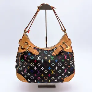 Pre-owned Louis Vuitton canvas Shoulder Bags Black Monogram Multicolore bag