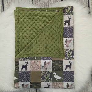 BL0027--Super Soft Balnket for All Seasons Wild Mallard Ducks Green Milk Silk Baby Blanket 29*43 Inches