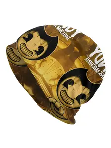 1 PC Bendy And The Ink Machine Bonnet Homme Fashion Thin Hat Skullies Beanies Caps For Men Women Style Fabric Hats