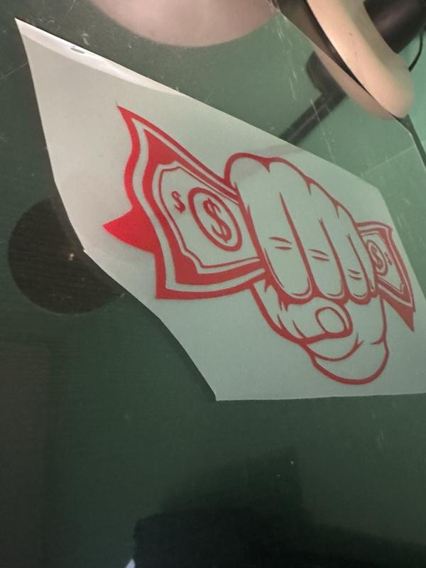 Fistful of Money Decals Durable Weather Resistant Stickers for Vehicles Windows or Walls Easy Installation Unique Customization