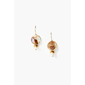 Damaris Earrings Petite Abalone Mix