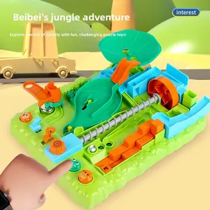 3D Jungle Maze Ball Track Game Montessori Educational Toy for Kids Ages 4-10 Brain Training Puzzle with Marbles Non-Toxic Safe Material Educational Board Game