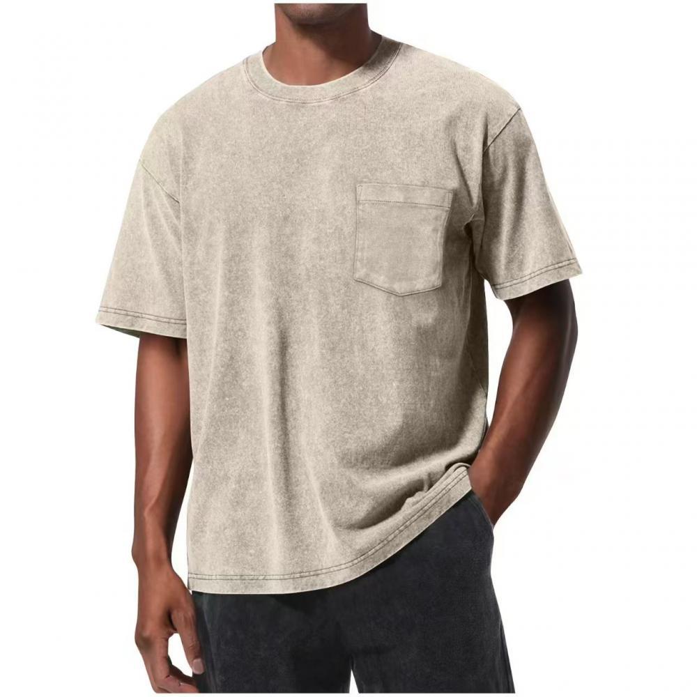 Echo Attire 3-Pack Unisex Basic Loose Cotton T-Shirts with Front Pocket Design — Stylish and Comfortable Crew Neck Short Sleeve Summer Tops, Casual Loose Solid Color Street Style