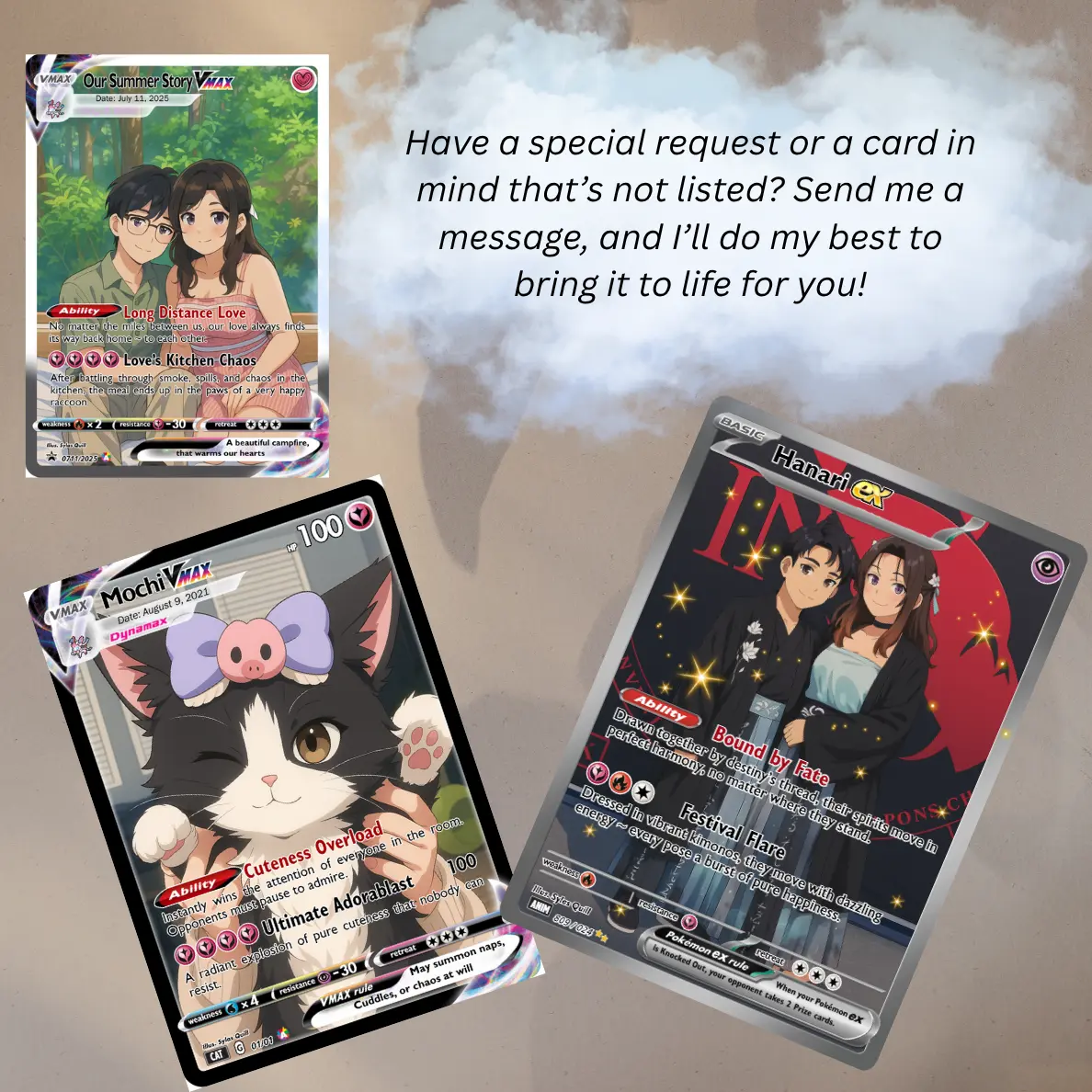 custom anime pokemon cards Turn your pet into a PKM, Personalized Pet as PKM Card, Custom Photo Anime  Card, Gift For Him, Gift For Her, Pet Lover Gift Cat Gift main image 1