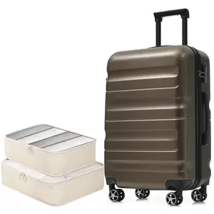 Hardshell ABS Luggage Set 24-Inch Checked Suitcase with Spinner Wheels Lightweight Travel Suitcase with 2 Packing Cubes for Men and Women Durable Hard Case Bag Multiple Color Options, Home Furniture and Household Product Search Terms