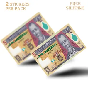 todos los Quetzales 2PC Holographic Credit Card Skin & Debit Card, Trolley & Gym Stickers for Small Chip