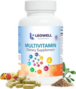 Leowell Multivitamin for Men & Women – Daily Vitamin & Mineral Complex with Vitamin A, C, D, E, B-Complex, Zinc, Iron & Magnesium – Immune & Energy Support – 60 Capsules – Multivitamin Supplement