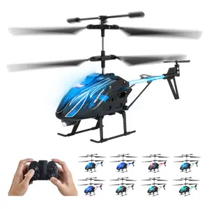 3.5-Channels RC Helicopter (H12 Model), 2.4GHz Remote Control Aircraft with PVC+Aluminum Build, Dual Batteries for 16 Mins Flight Time, Altitude Hold, 1-Key Takeoff/Landing, LED Lights, Kids’ Toy for Ages 8+