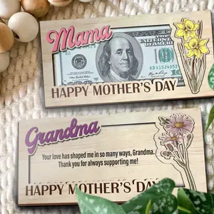 Mother's Day Money Gift Holder, Personalized Mom Cash Holder, Custom Money Gift Holder, Gift For Mom, Gift For Grandma, Birthday Gift