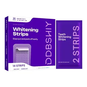 Purple Teeth Whitening Strips - 7 Whitening Sessions - Safe for Enamel - Non Sensitive Teeth Whitening - Peroxide-Free-Acting Deep Cleaning Brightening