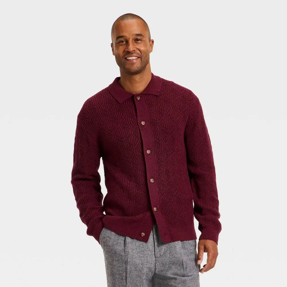 Men's Long Sleeve Cardigan Sweater - Goodfellow & Co