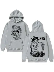 Rock Band The Exploited Graphic Hoodie Punks Not Dead Hoodies Autumn Winter Men Women Hip Hop Gothic Punk Oversized Sweatshirt