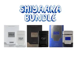 Khadlaj Shiyaaka Viral Trio Bundle for Unisex (Khadlaj Shiyaaka Snow + Khadlaj Shiyaaka Blue + Khadlaj Shiyaaka Shadow) | Eau de Parfum Spray, 3 x 3.4 Ounce | Fresh – Aromatic – Amber Blend