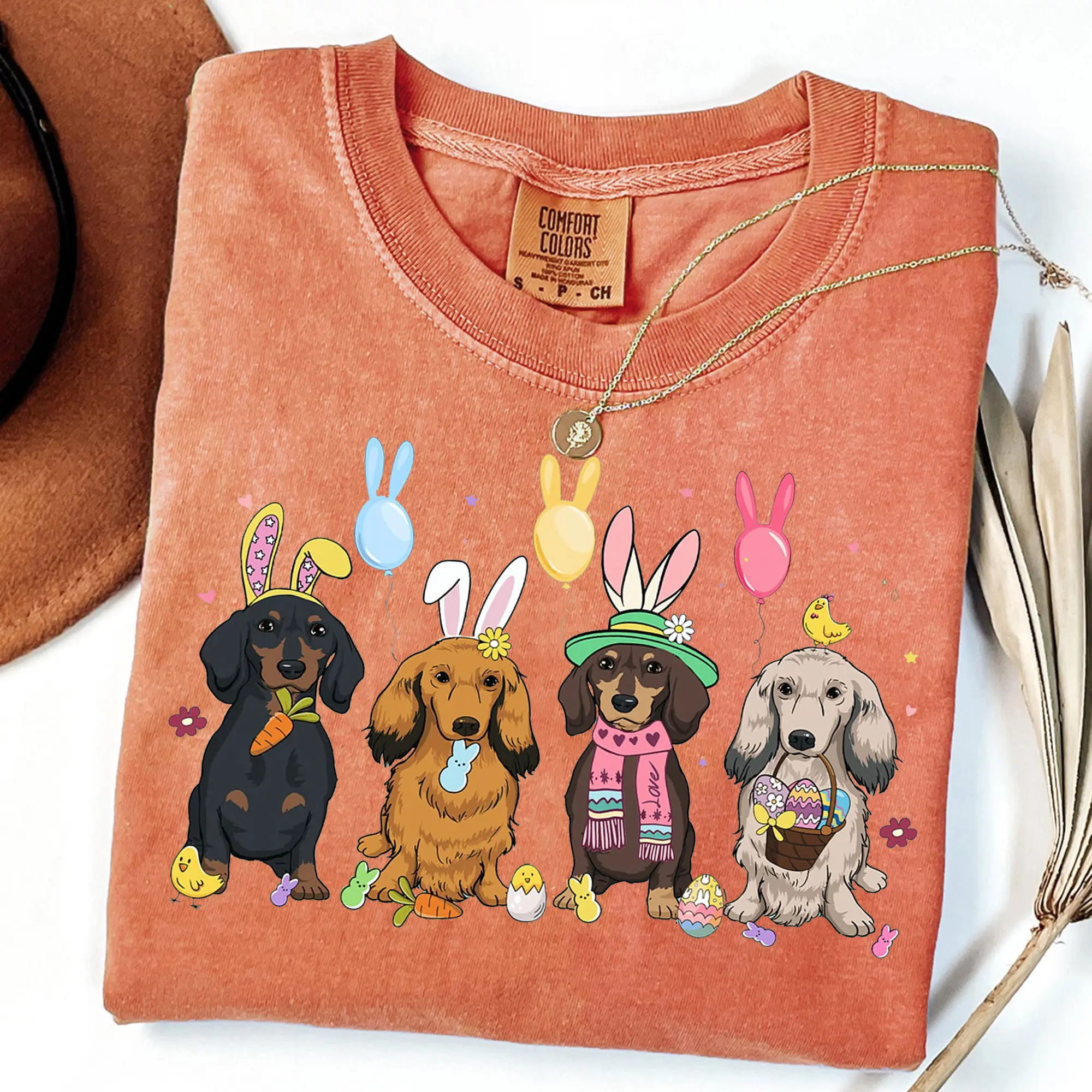 Comfort Colors Dachshund Easter Day Shirt, Dog Lover Gift, Easter Day Shirt, Dog Mom Gift, Dog Mom Easter T-Shirt