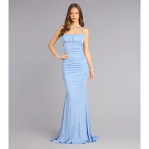 Kelsie Glitter Knit Mermaid Formal Dress