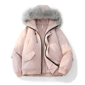Winter Workwear Loose Thickened Super Warm Fleece Collar Jacket for Cold Weather Comfortable Fit down jacket jackets for winter
