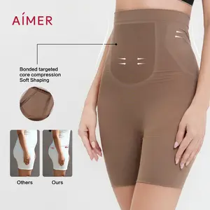AIMER Seamless Shapewear Shorts Tummy Control High Waist Sculpting Fit Soft Stretch Breathable No Roll Down Lightweight Nude Everyday Under Dress Black Friday Deals Womenswear Fall Style Compression Underwear Leg TikTokShopHolidayHaul