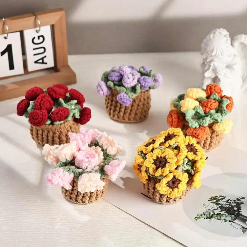 Crochet Flower Coaster, Handmade Round Flower Cup Holder, Crochet Coaster, Housewarming Coaster Decor, Cute Gift, Floral Gift for Her